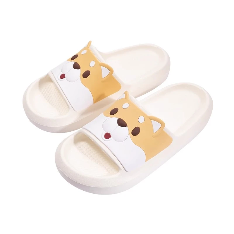 【名创优品】萌宠系列柴犬拖鞋(白色 39-40码)