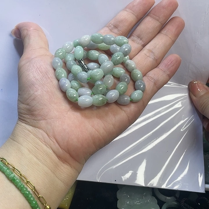 翡翠散珠桶珠长串