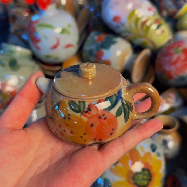 瓷片手工手绘陶瓷细微不一样