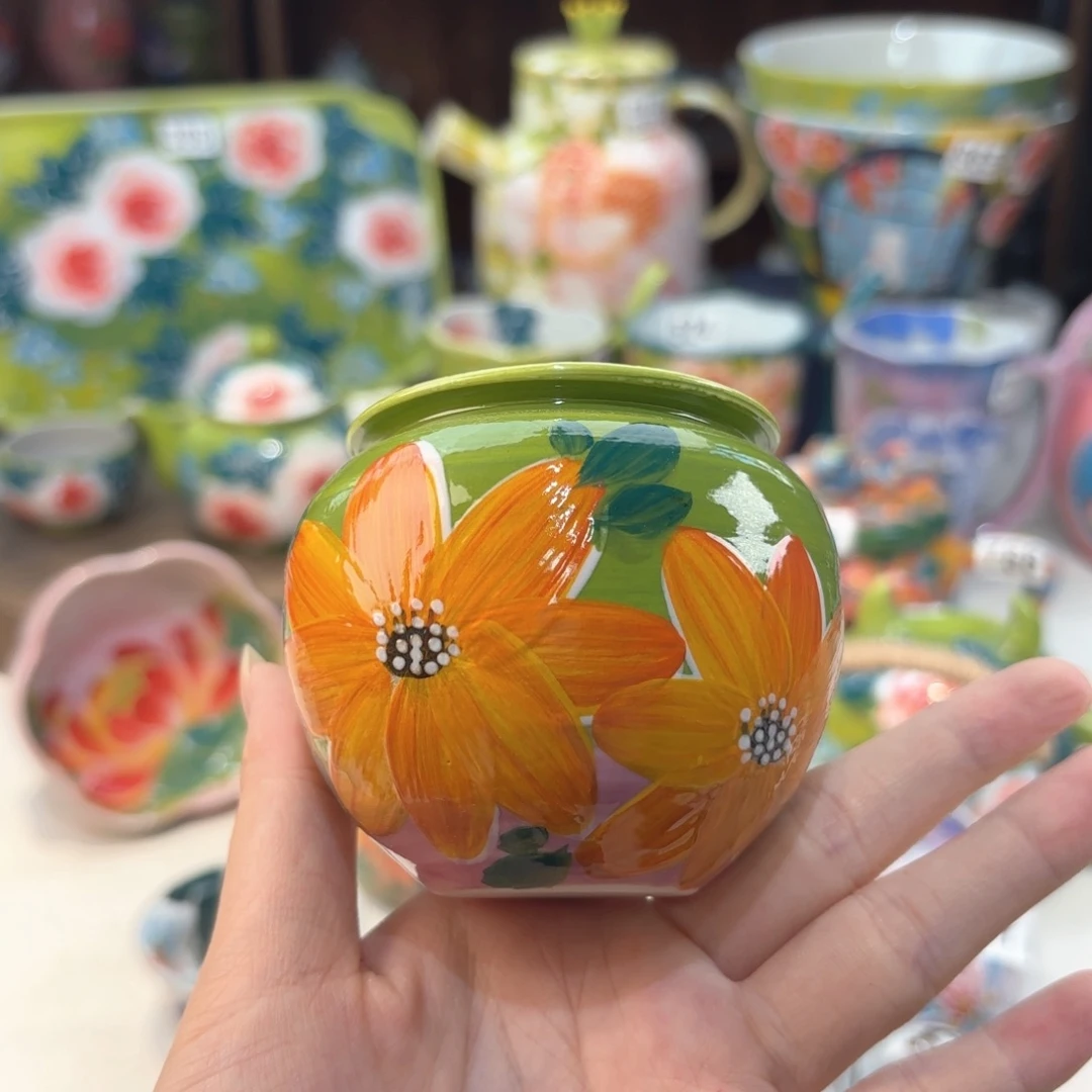 景德镇手绘高温釉下彩陶瓷茶具