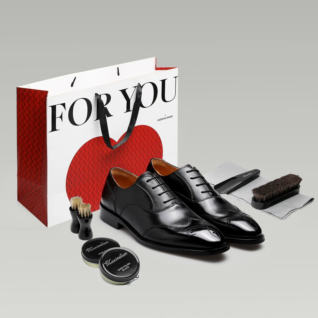 德赛【南非小牛皮】男士商务百搭男黑色英伦正装休闲真皮男皮鞋