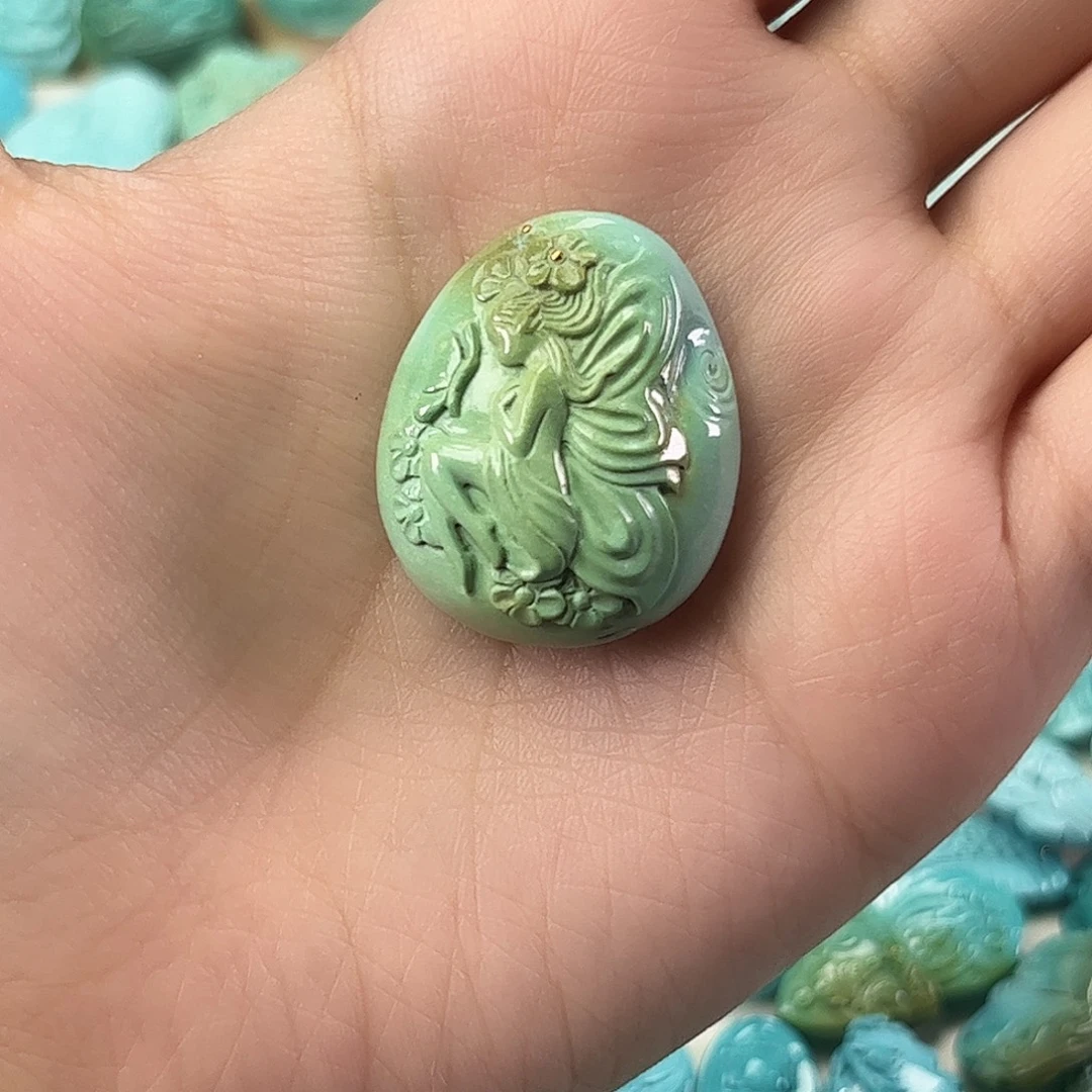 岚***绿松石未镶嵌吊坠(不含链)