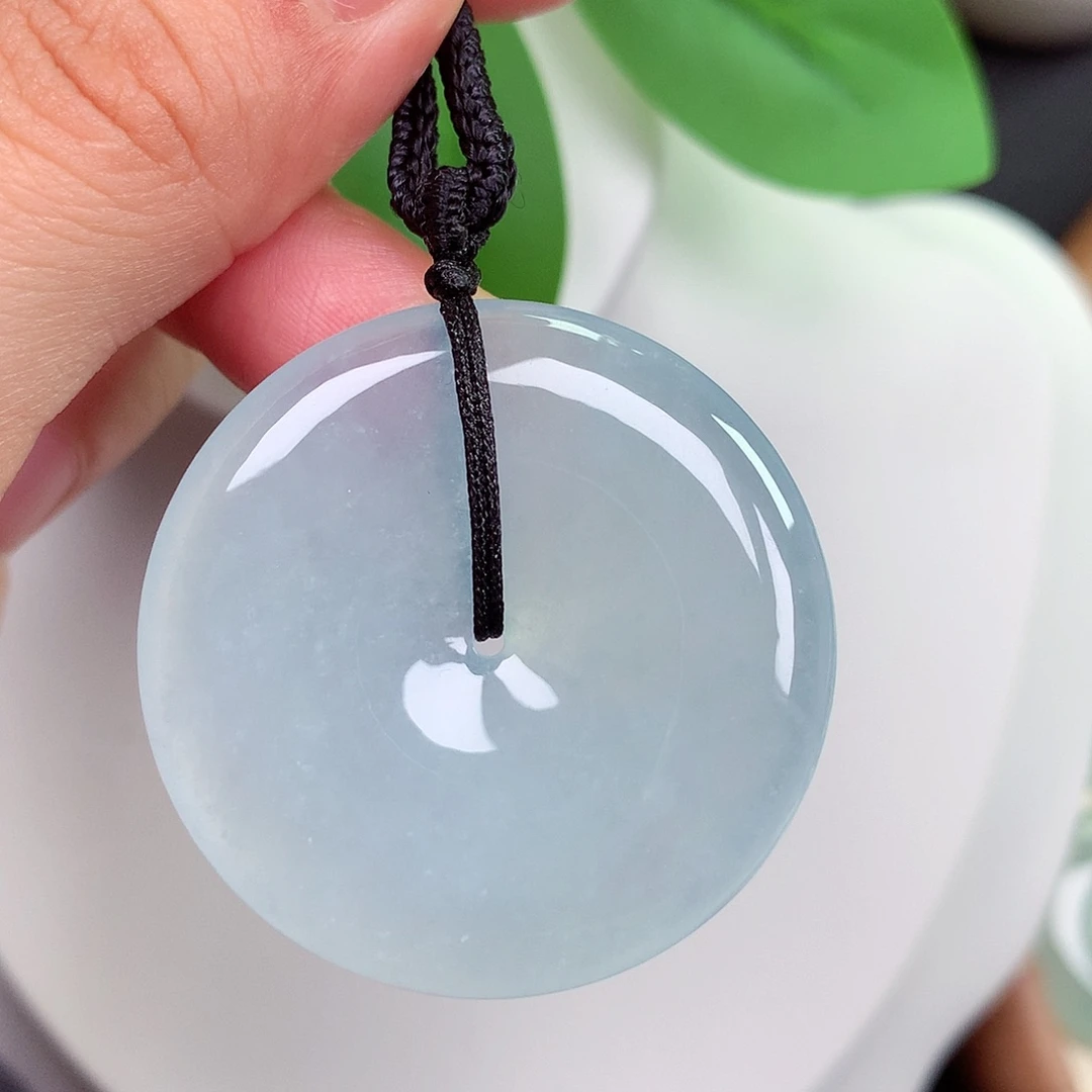 颈饰未镶嵌翡翠平安扣 37.8x5.7mm
