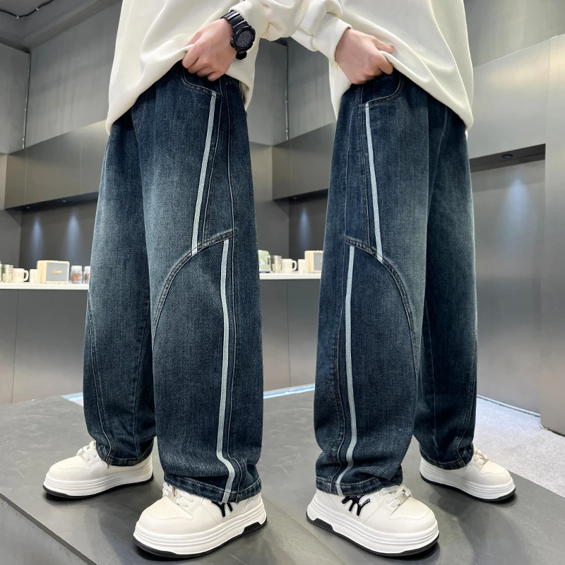 童装男童秋装裤子2025儿童中大童潮酷痞帅休闲裤男孩春秋牛仔裤