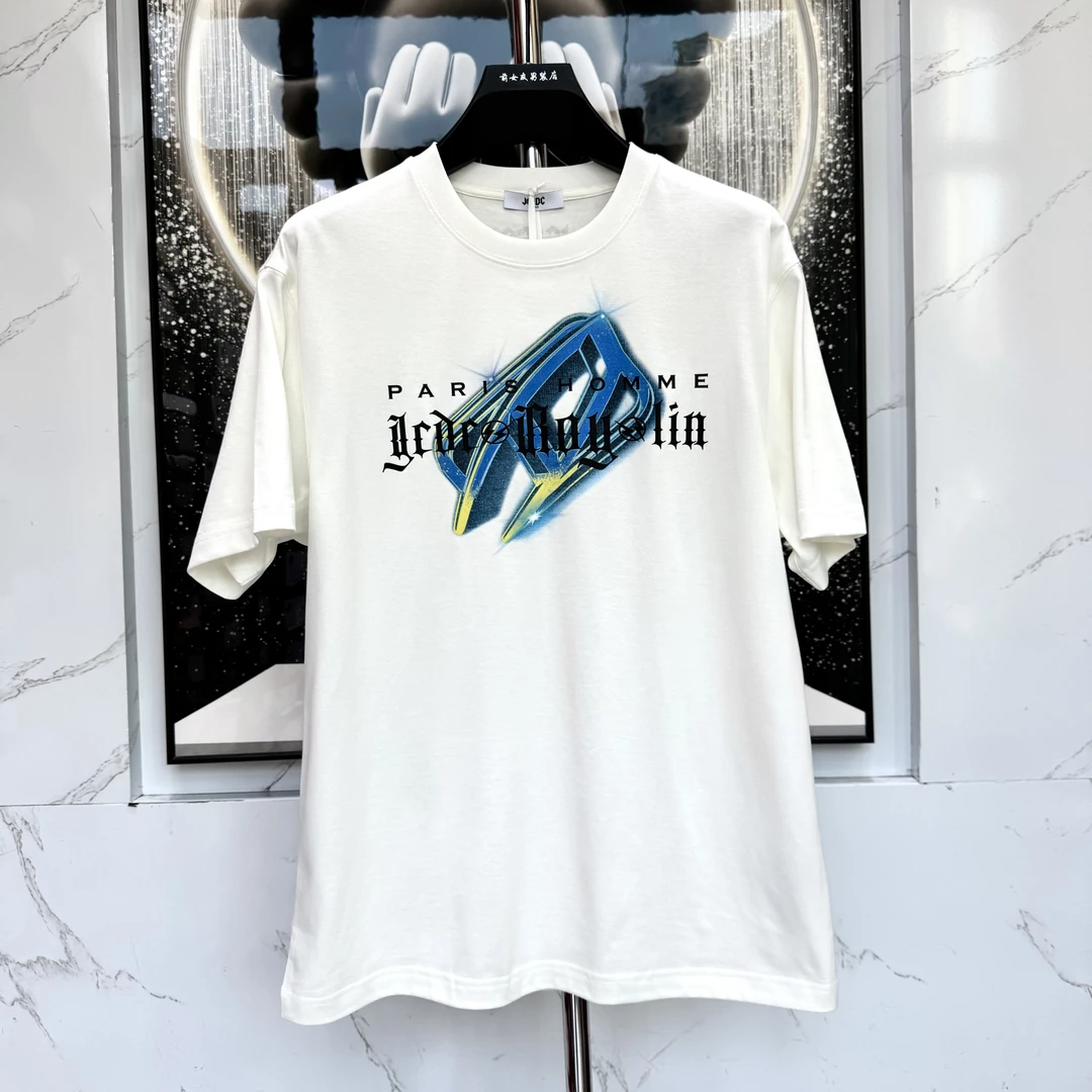 阔【JCDC短袖】新款夏季百搭潮流休闲时尚男士圆领轻奢T恤短袖2500