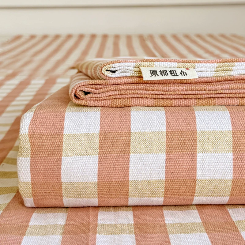 加厚原棉老粗布床单可裸睡夏季凉席单双人床单被单件枕套三件套
