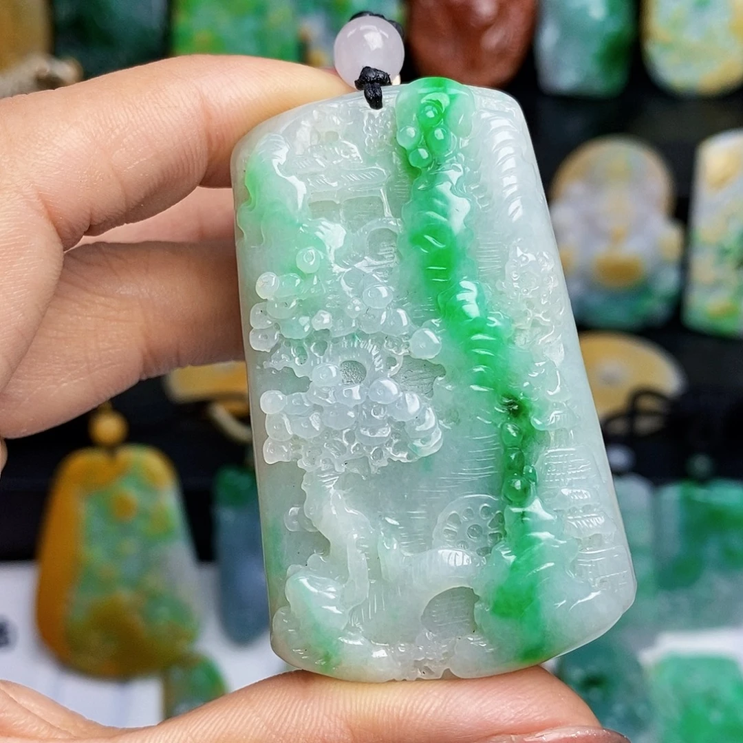 定制翡翠未镶嵌翡翠A货一物一证放漏价