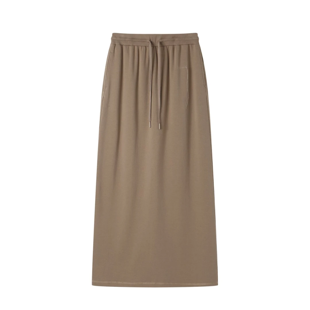 【REREK】新品25春夏软弹刺绣舒适针织直筒裙