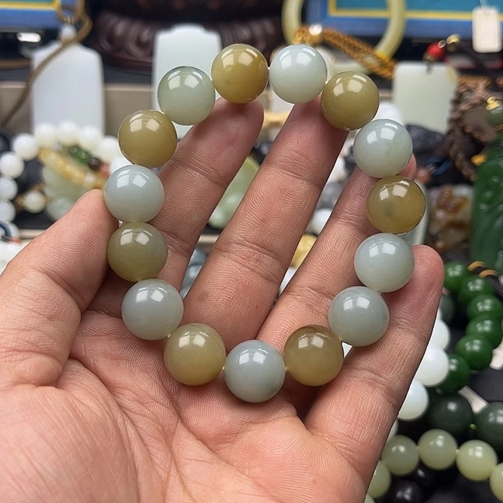 和田玉手串未镶嵌?***海