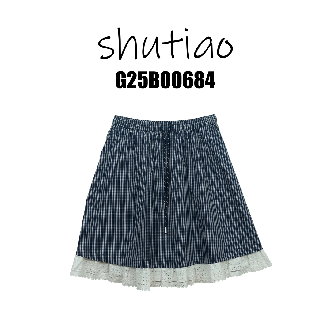 【SHUTIAO】2025夏季：新款小众设计款花苞短裙G25B00684