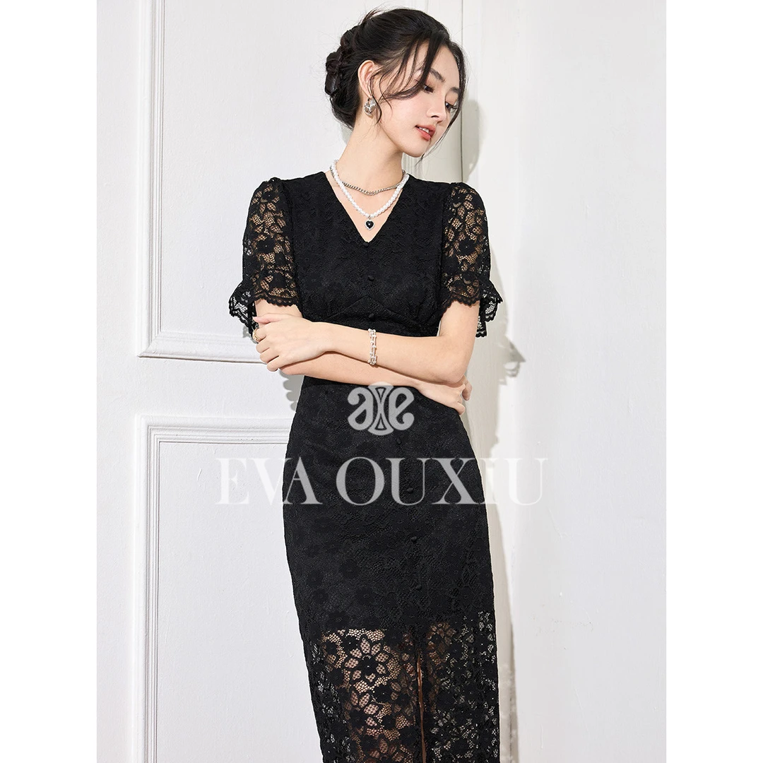 【初依专属】EVA OUXIU/伊华欧秀丝连衣裙ZS-E-42-26311-YL