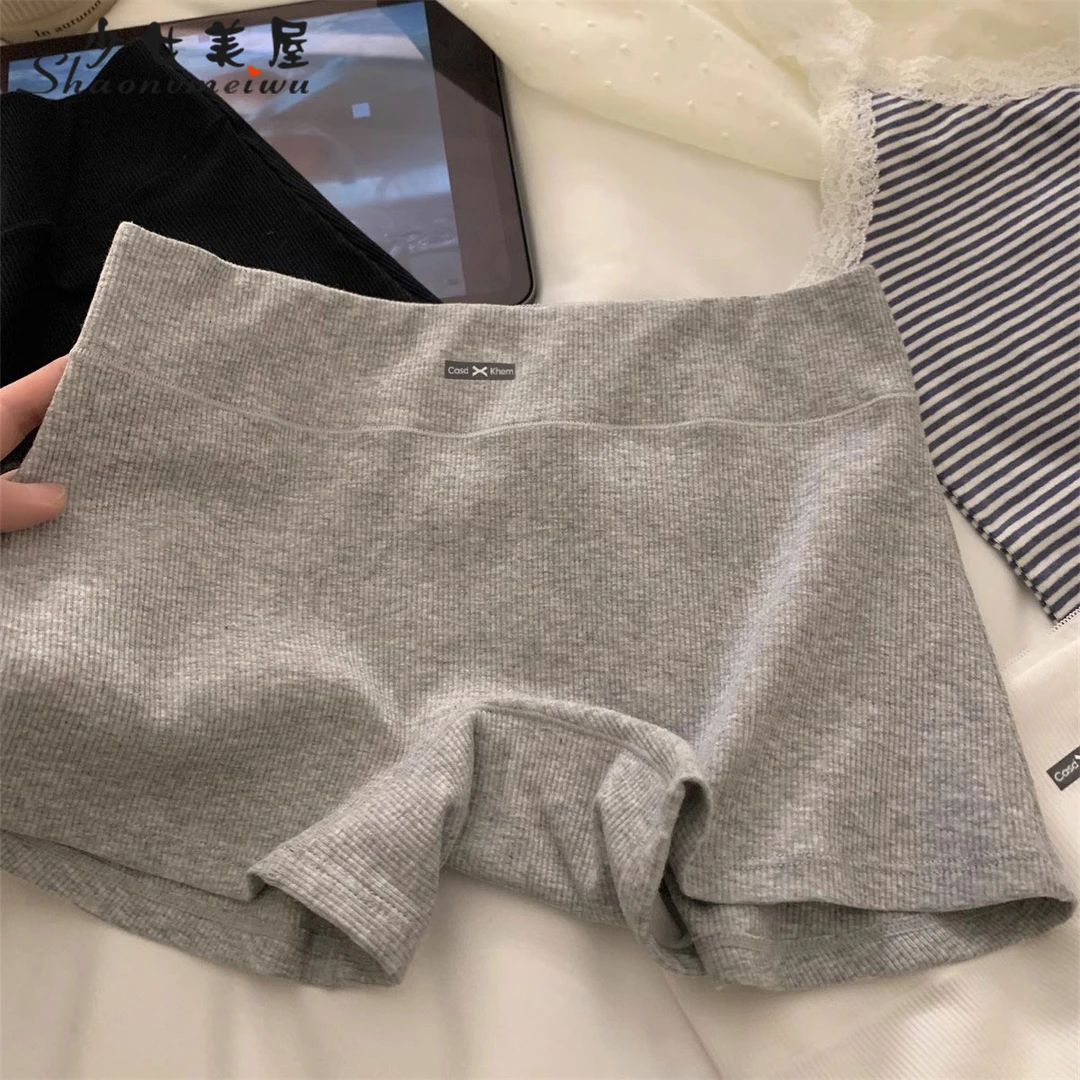 少女美屋10A抗菌纯棉底裆螺纹安全裤柔软舒适中腰平角裤四角裤头