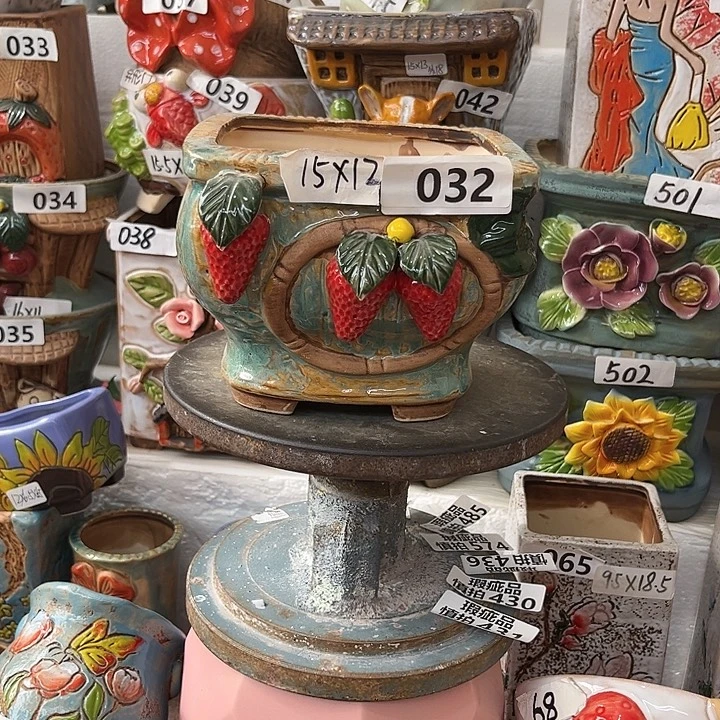 粗陶材质多肉花盆