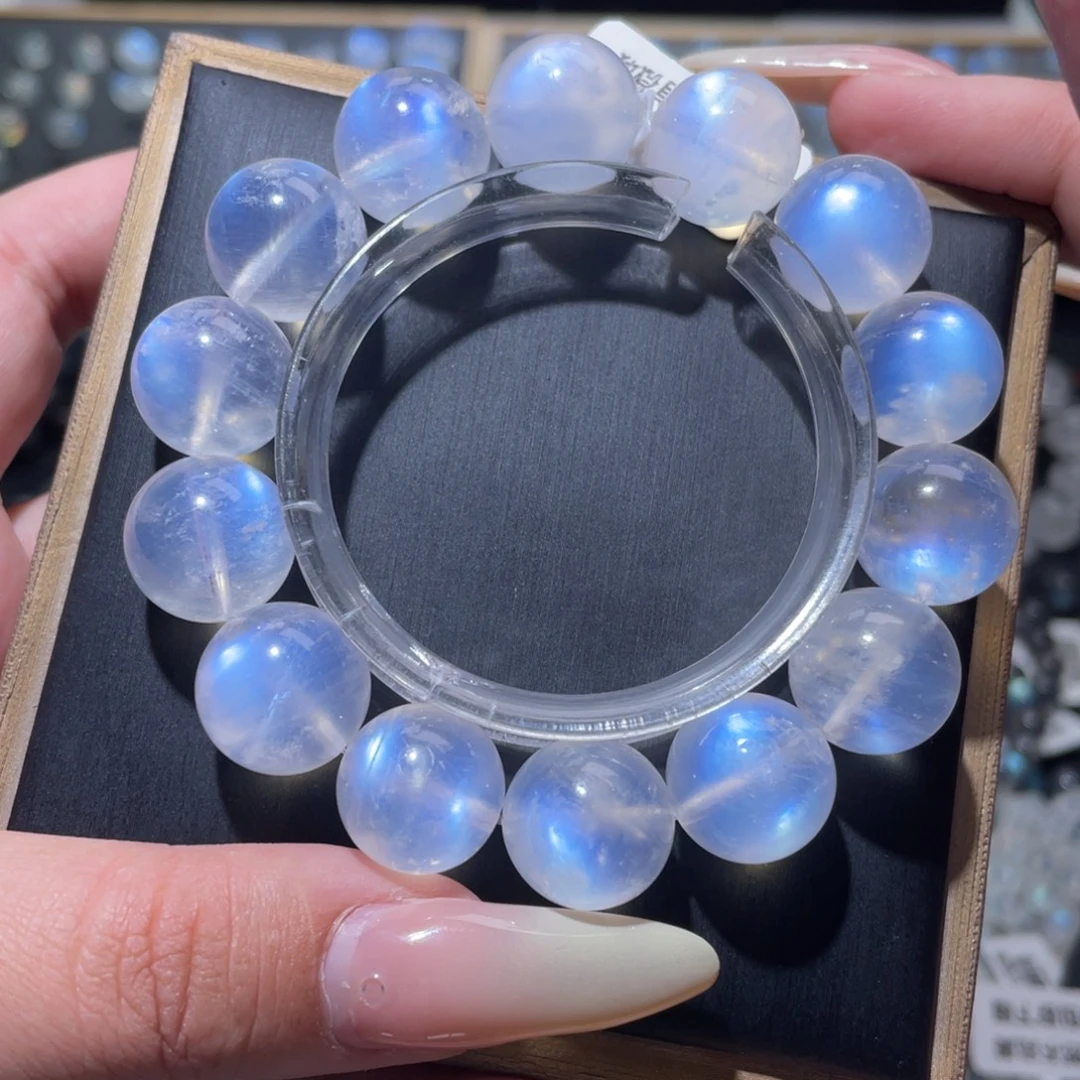 长石手链未镶嵌蓝月光手链15.2mm