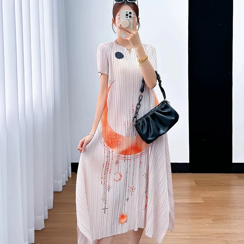 【F031胖哥专享】2025新款SAN宅褶皱连衣裙