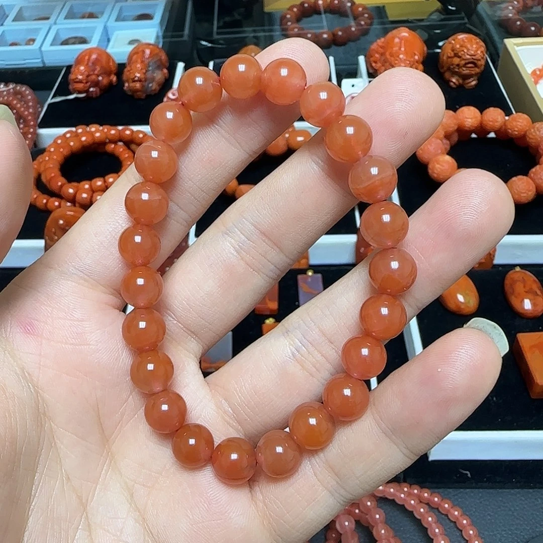 南红玛瑙未镶嵌手链