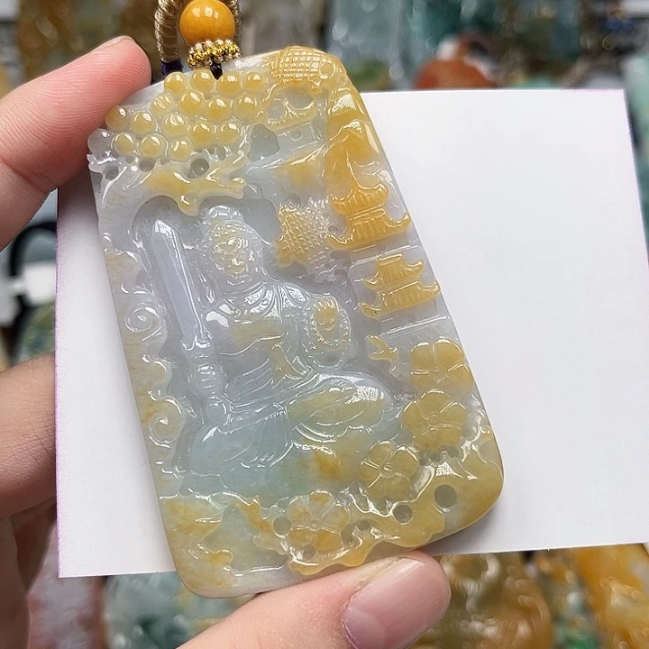 用***3翡翠未镶嵌颈饰观音