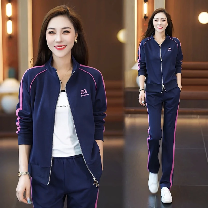 休闲运动服套装女2025春秋季新款时尚韩版洋气宽松显瘦减龄两件套