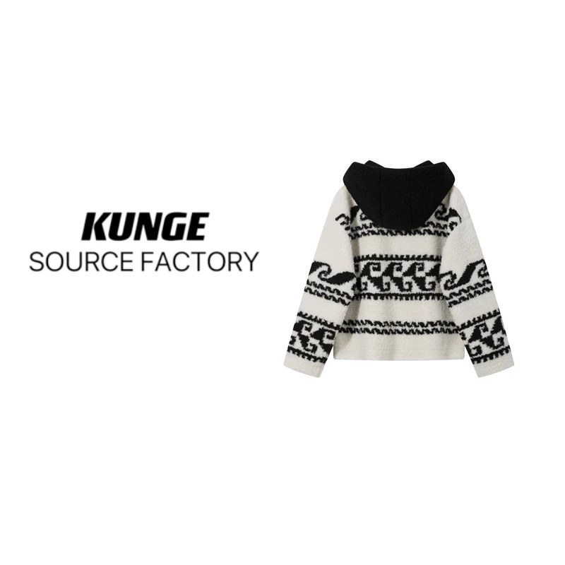 KUNGE女装显瘦百搭气质圈圈绒短外-DKX663