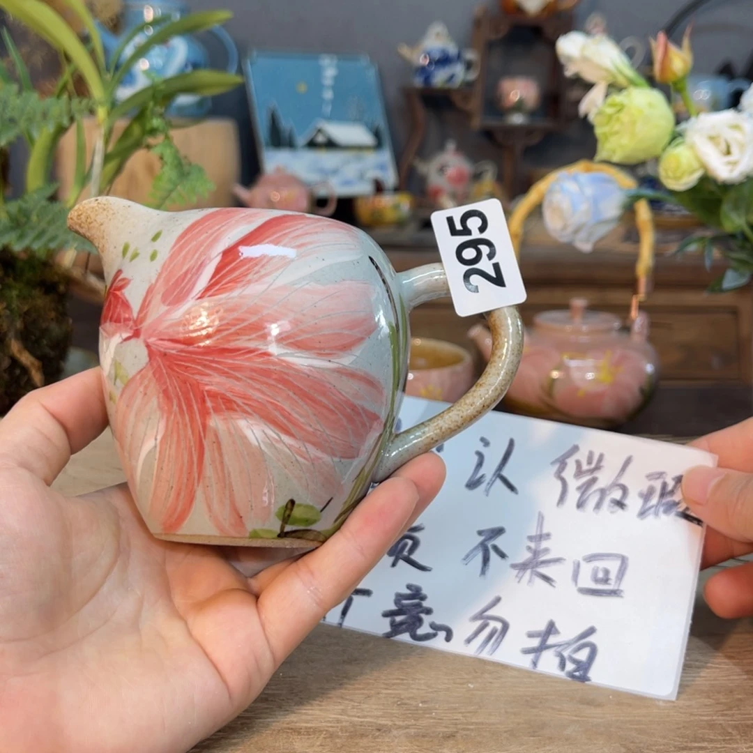 壶素浅陶瓷手工手绘