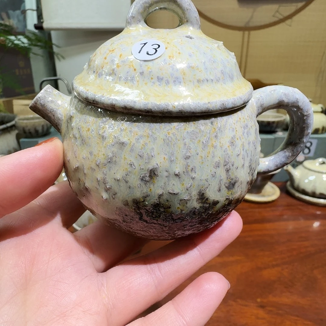 建水紫陶白泥柴烧壶微瑕