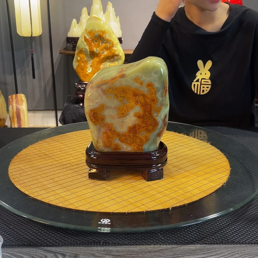 石材天然原石摆件
