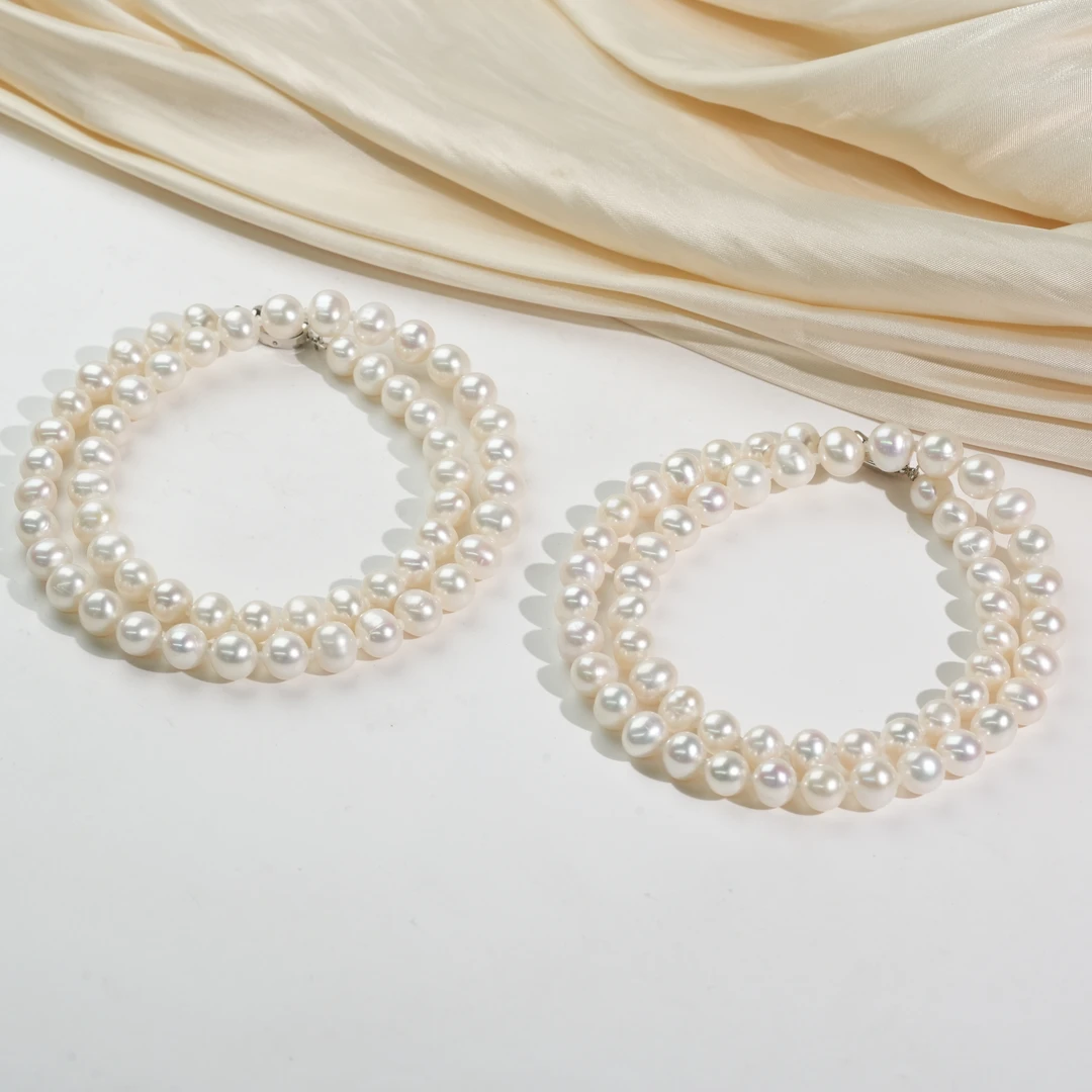 【小北珠宝】淡水珍珠项链约7-8mm加长版【多样性发一件】31-BH15X642