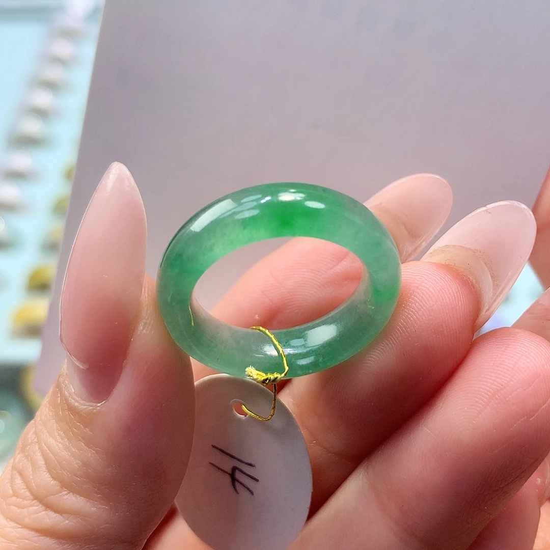 未镶嵌戒指翡翠14圈