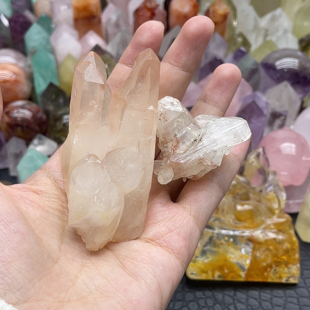 水晶珠宝半成品未镶嵌43晶簇