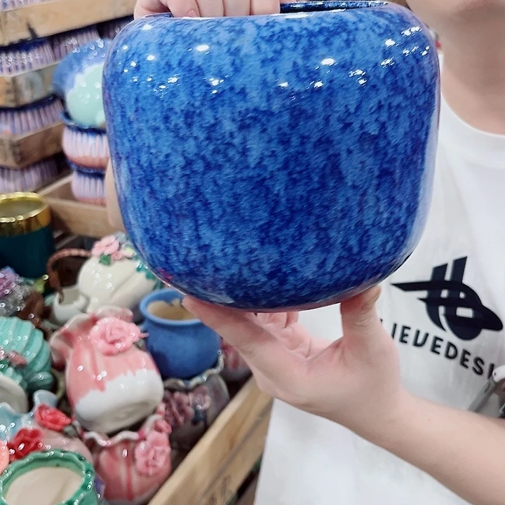 有孔.凑单10元陶瓷花盆发货！