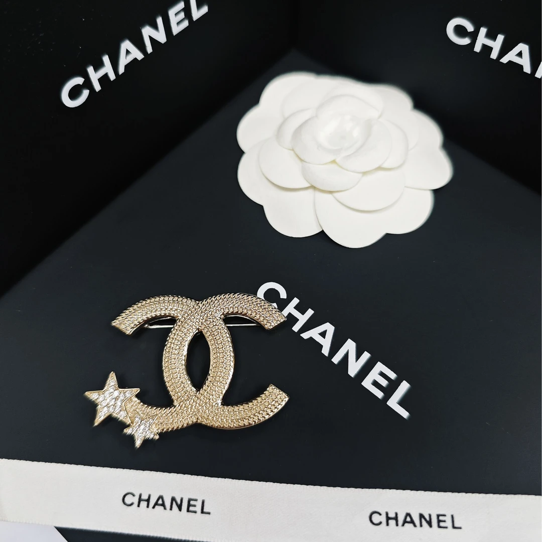 未使用 Chanel/香奈儿 胸针气质金色百搭时尚星星经典