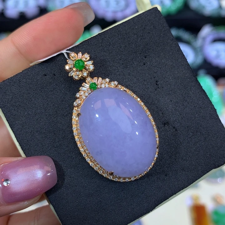 18K金镶嵌手链翡翠翡翠