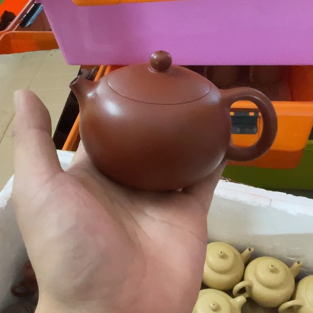 茶壶紫砂微瑕朱泥西施