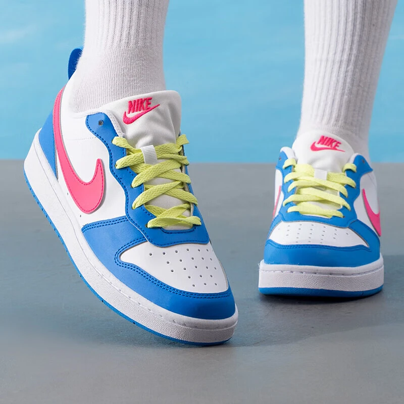 NIKE/耐克休闲鞋女鞋2025夏季新款运动鞋百搭低帮板鞋粉白蓝