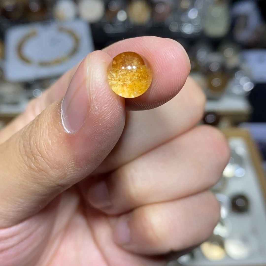 水晶圆珠9.1mm未镶嵌水晶香*哒