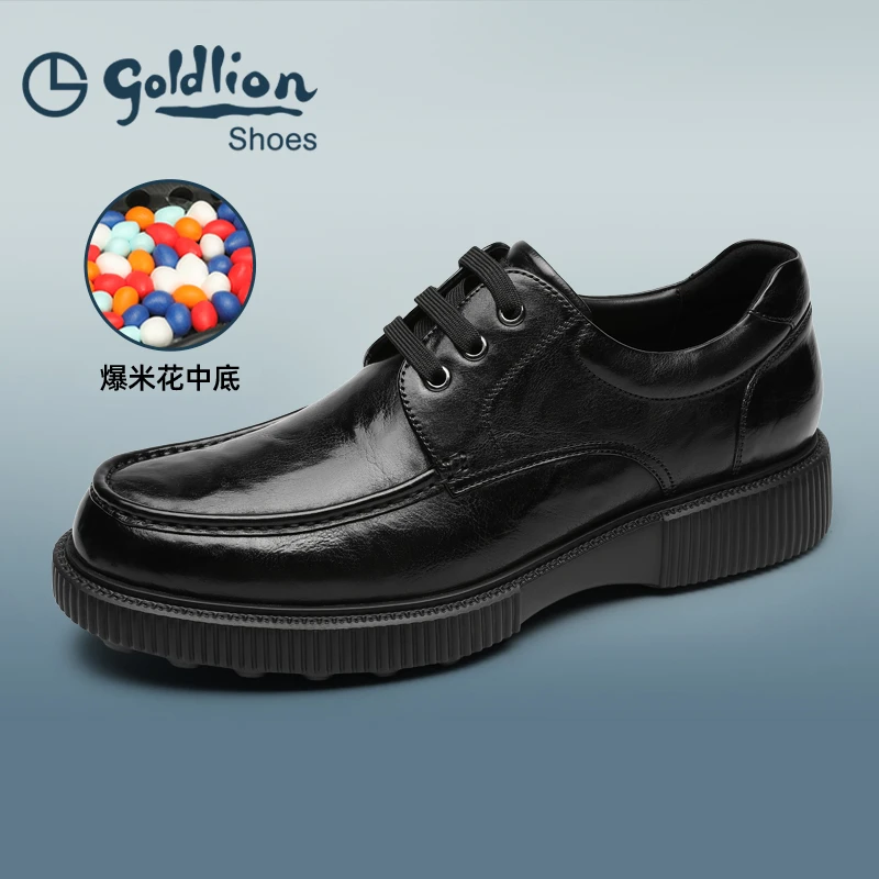 金利来男鞋休闲系带皮鞋时尚真皮休闲鞋商务透气轻便567530257