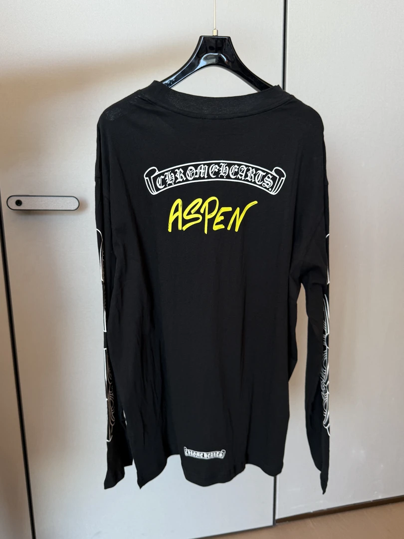 CH字母宽松长袖T恤