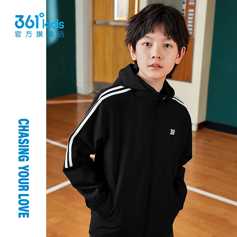 361°kids童装男女童梭织薄外套2025年春季新款通码外套