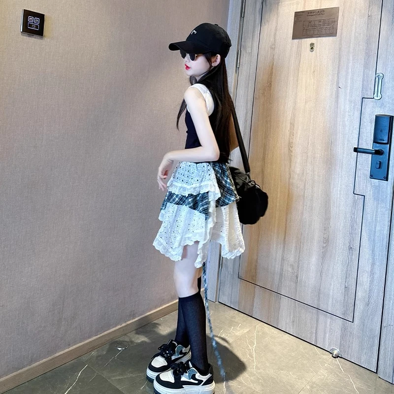 女大童夏套装2025新款儿童芭蕾风韩系穿搭衣服女孩夏装时髦两件套