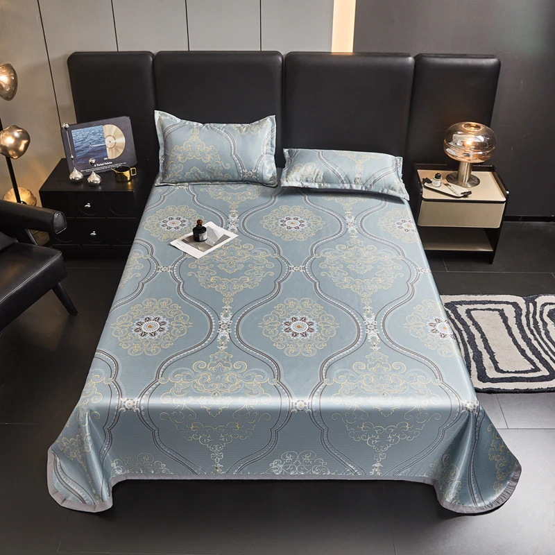 2025新款斜纹提花冰丝席冰丝凉席三件套