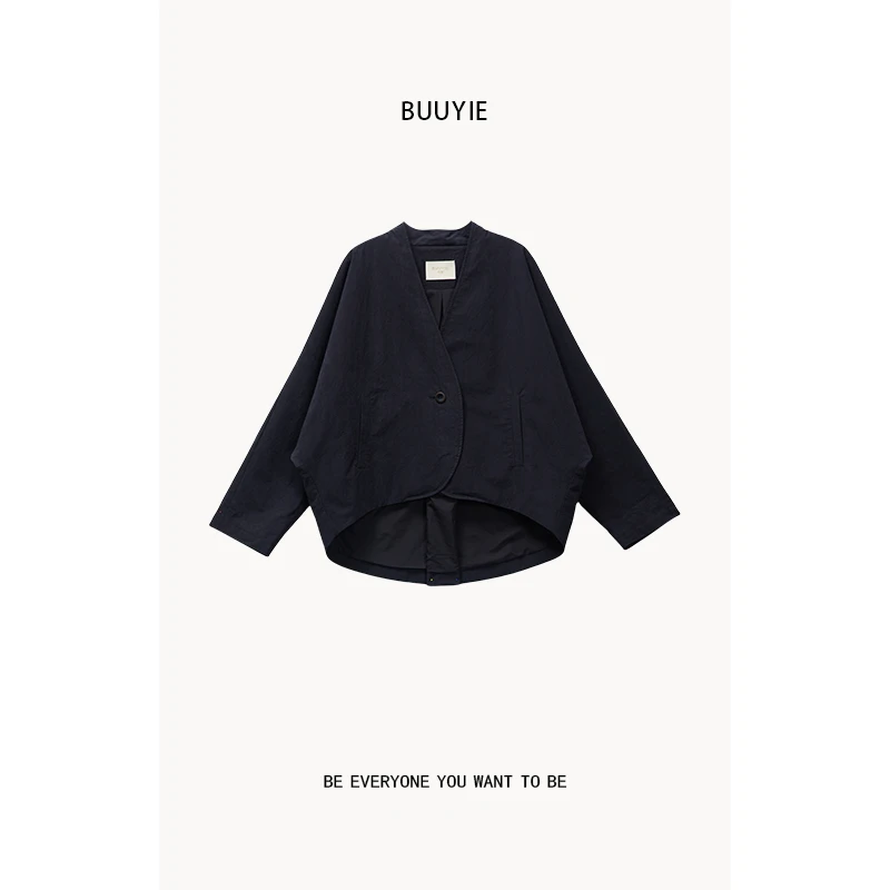 BUUYIE 25SS【‌墨宸】简约设计轻奢高级感百棉短款外套 250674
