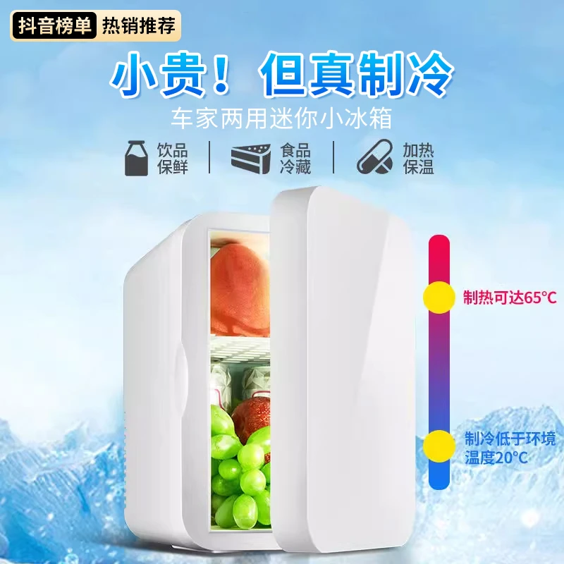 2025新款迷你小冰箱小型家用宿舍制冷车家两用学生车载冷藏保鲜