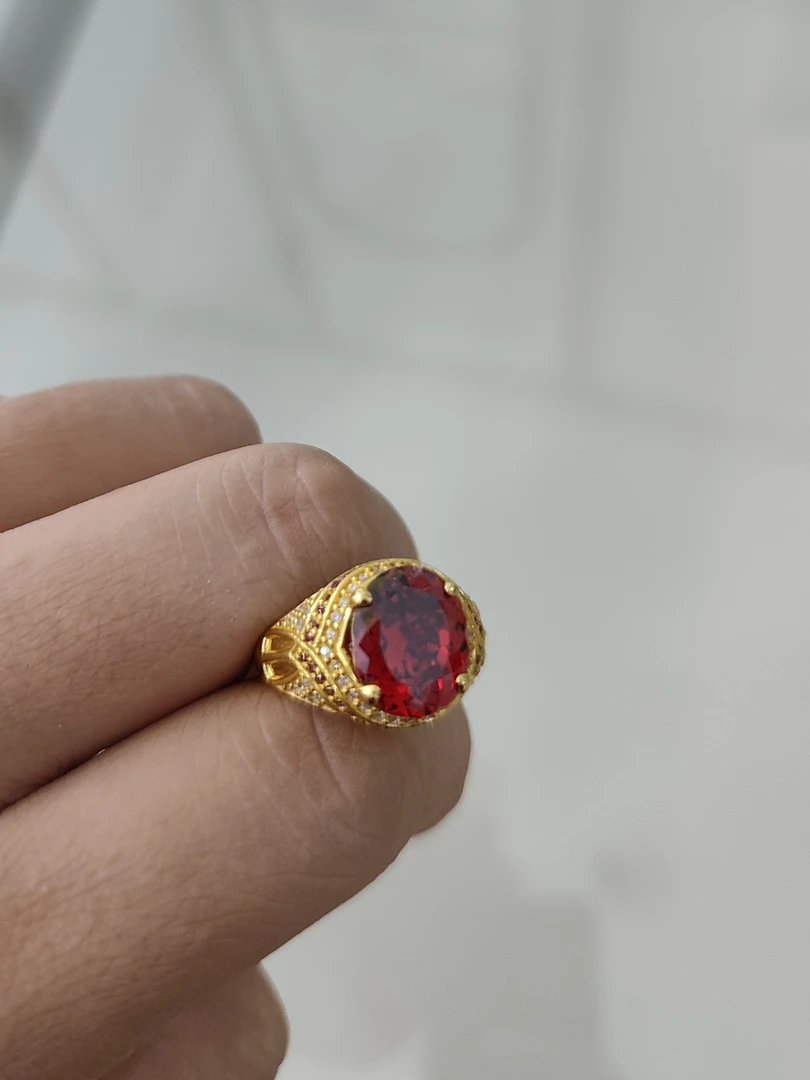 足金999黄金镶嵌戒指2.6克