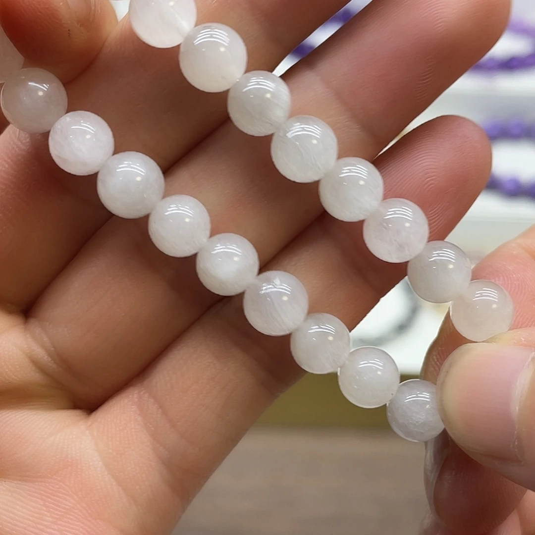 水晶手串未镶嵌白兔毛8