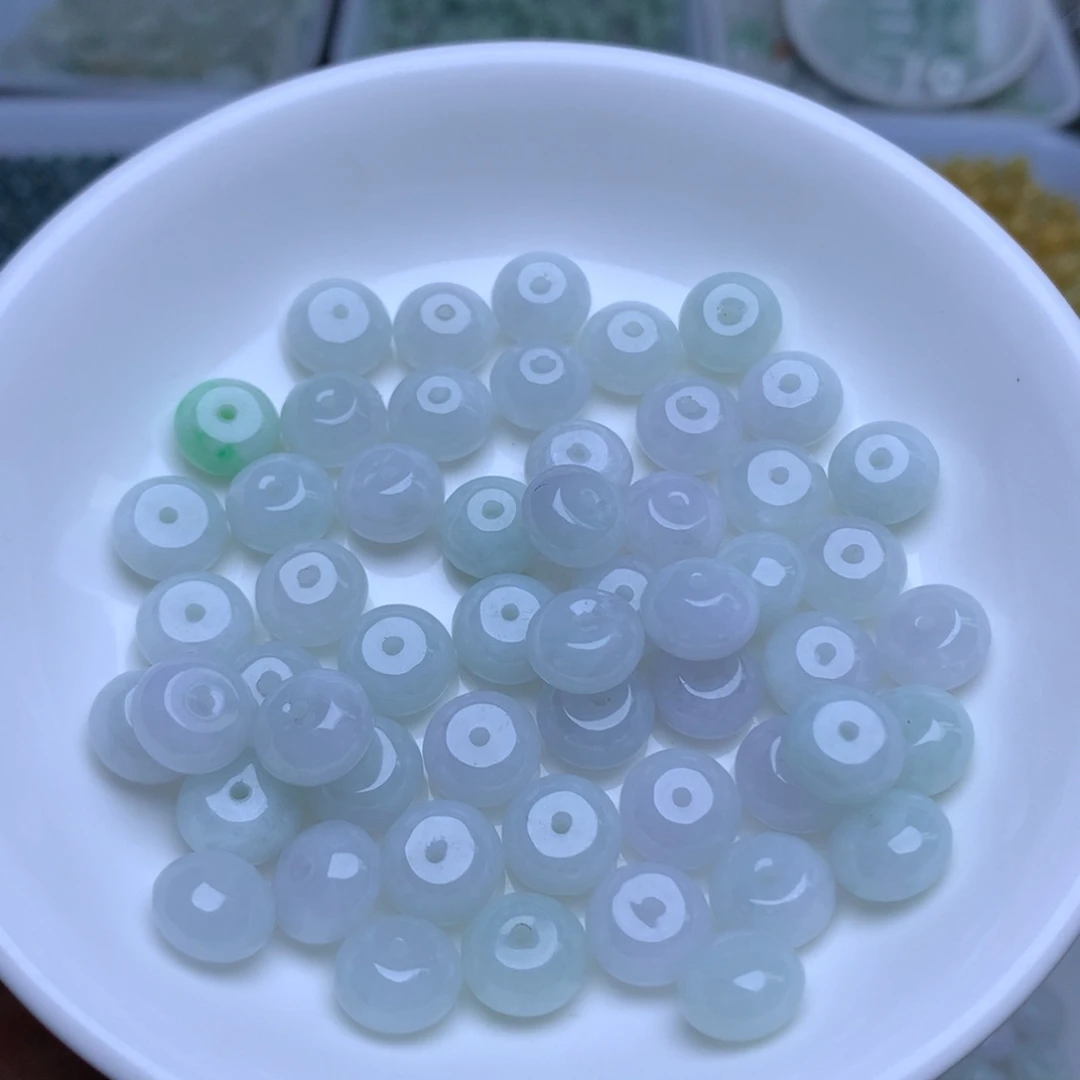 散珠翡翠卡6乘9冰鼓珠20个