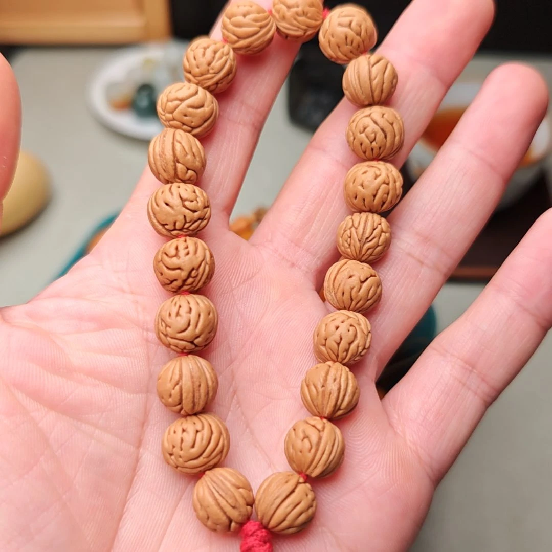 桃核吊坠大肠纹桃核手串