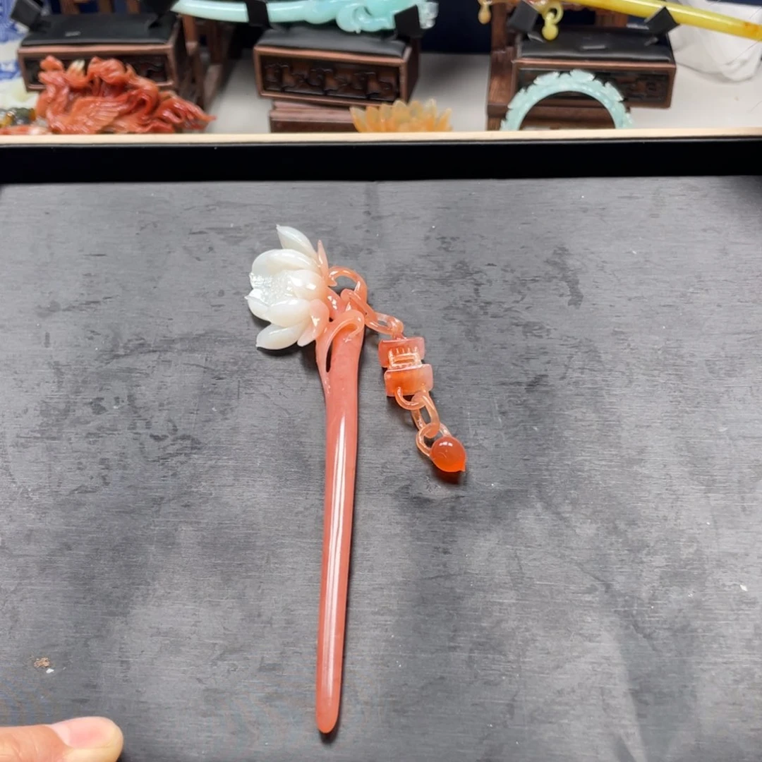 【闪购商品】蛇纹石玉发饰未镶嵌m****0
