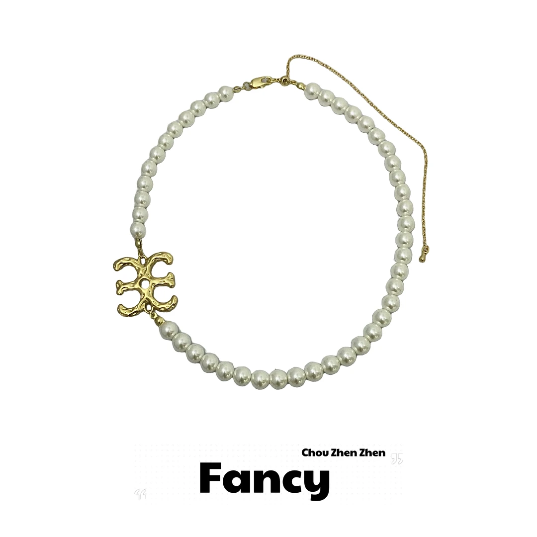 铜合金项链 【沉醉萨蔓萨项链】轻奢小众高级感大logoins锁骨链项链