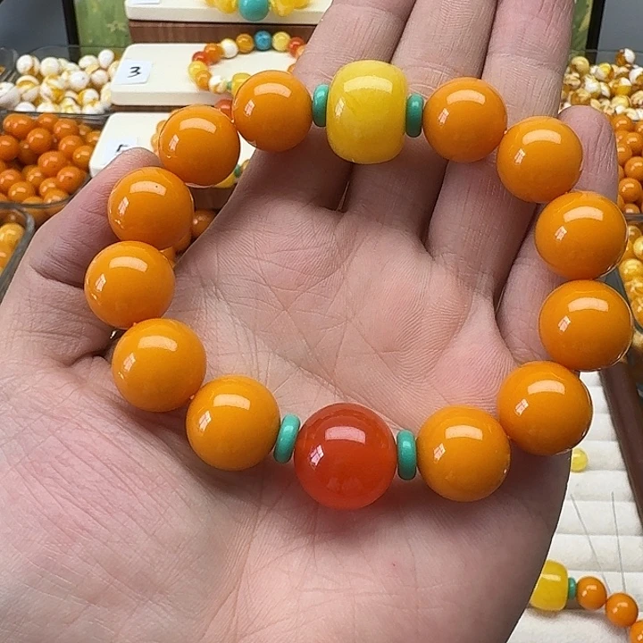 月***胧非金属老蜜色素串搭配一条