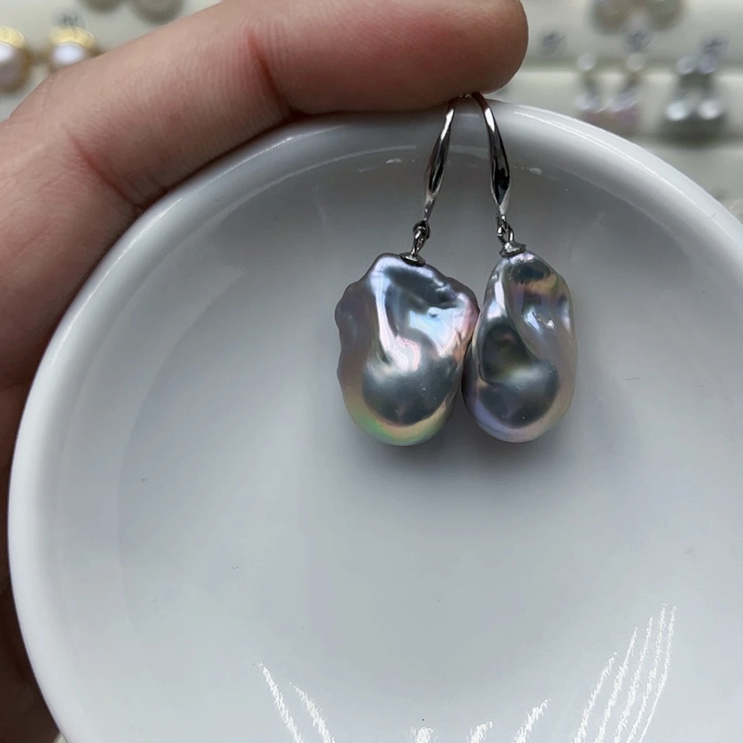 淡水珍珠吊坠(不含链)未镶嵌花04